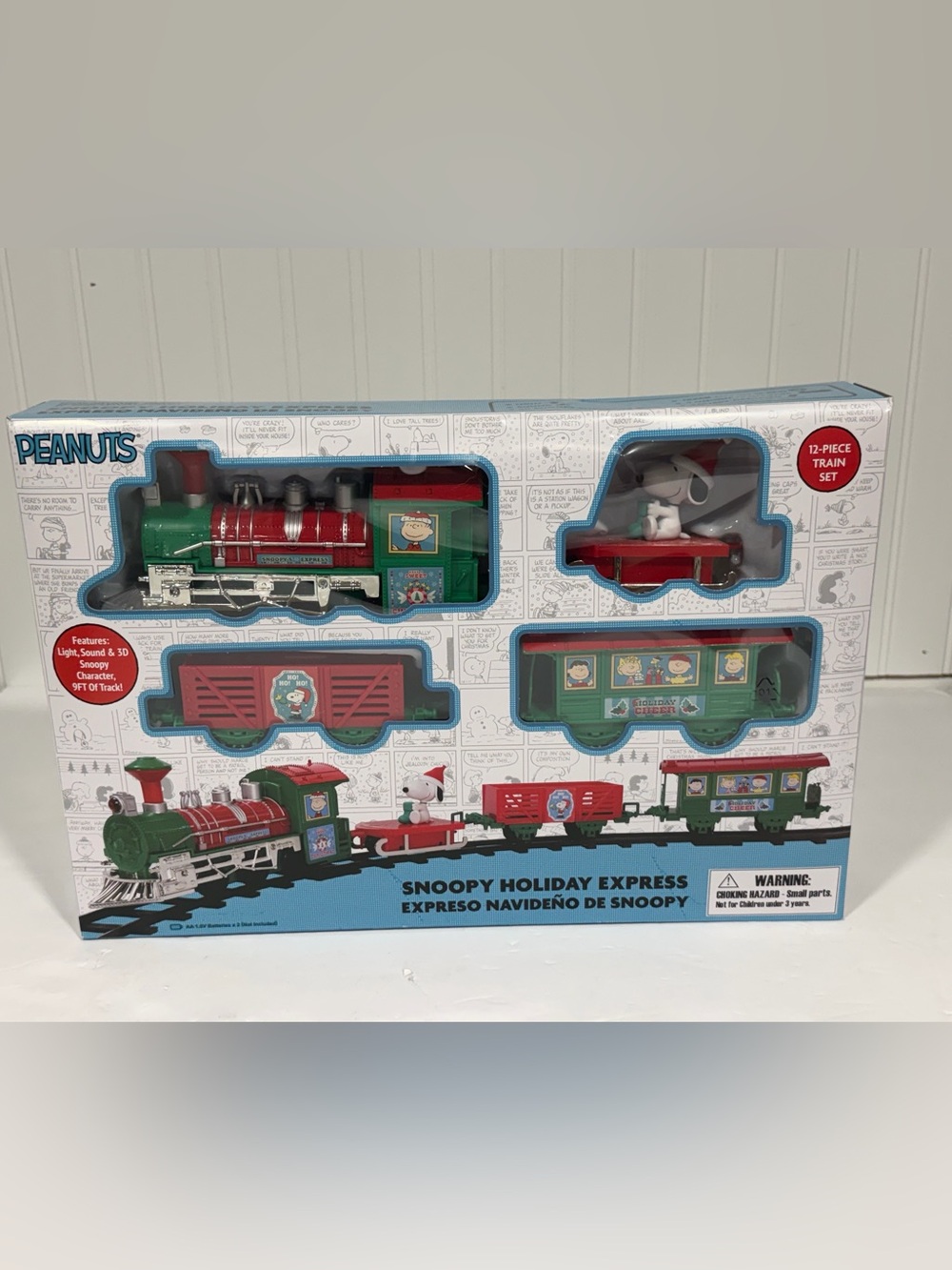 Peanuts Snoopy Holiday Express Train Set - Red, Green & White